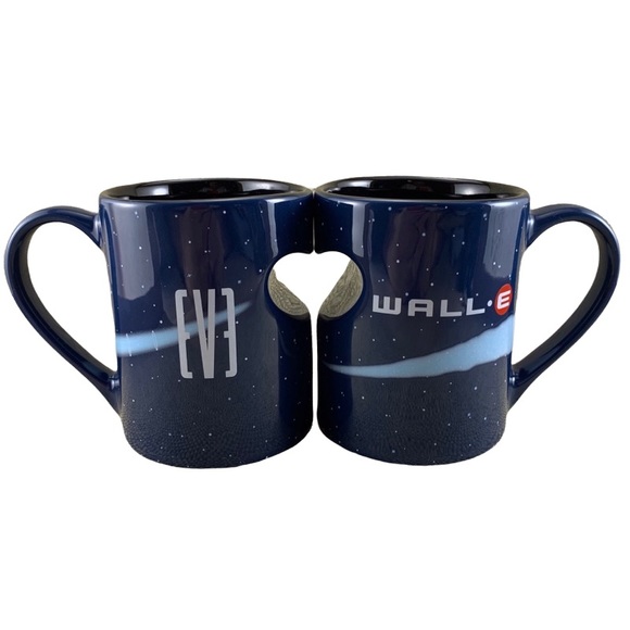 DISNEY/PIXAR Wall-E Coffee Mug Half Cut Out Blue Heart 12 oz - Picture 5 of 5